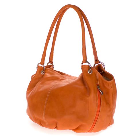 WOMEN'S LUXURY ORANGE HOBO AND TOTE BAGS 